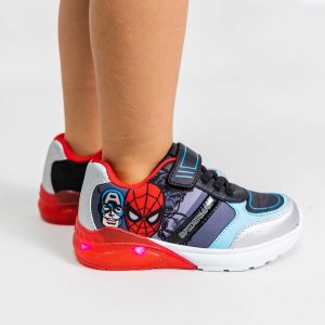 Pantofi Sportivi Tpr Talpa Cu Lumini Avengers Spiderman
