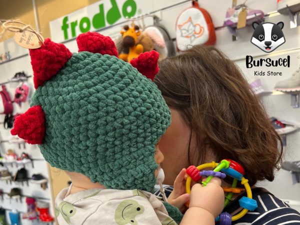 Caciulita groasa de plus pentru copii si bebelusi HANDMADE
