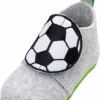 Papucei de interior cu  talpă flexibilă, anti-alunecare Închidere cu velcro Ajutor de intrare pentru alunecarea ușoară în pantof partea superioară din pâslă durabilă Aplicație: Fotbal Perfecti pentru gradinita sau cresa 