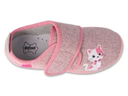 Papuci de interior, bumbac si piele SOFTER