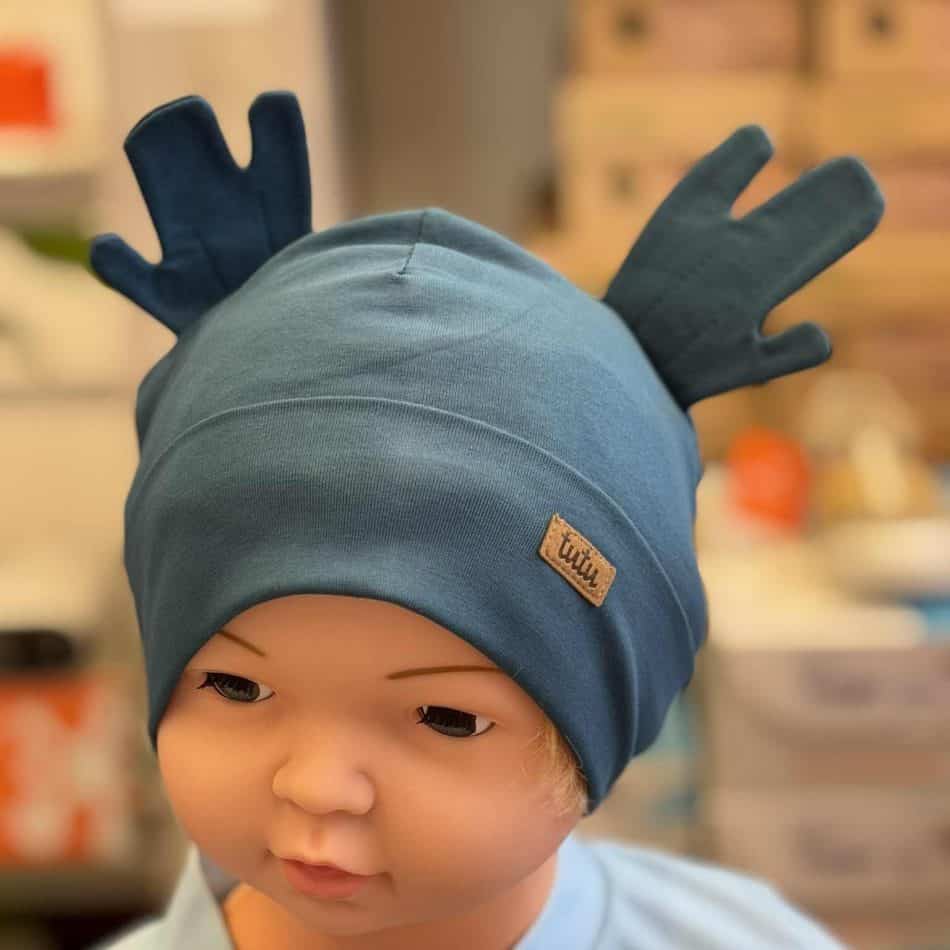 Caciulita bebelusi bumbac elastic  cornite de ren