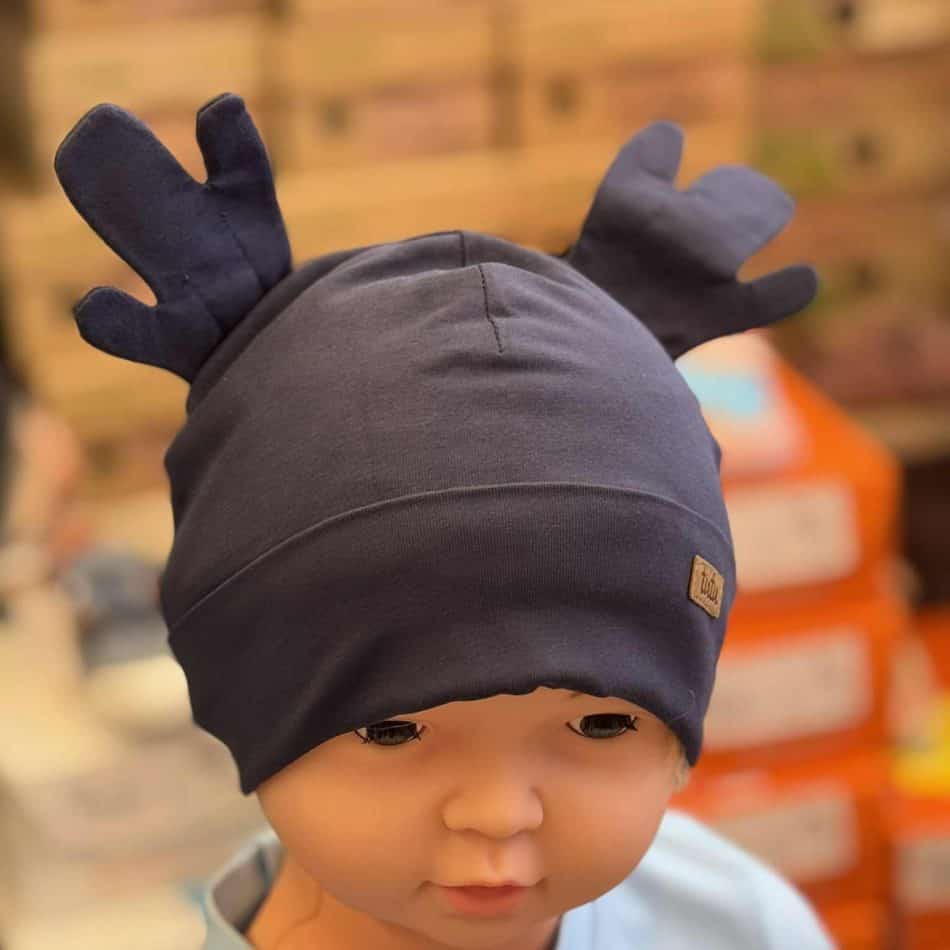 Caciulita bebelusi bumbac elastic  cornite de ren