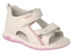 Sandale copii,albe,captusite cu piele naturala