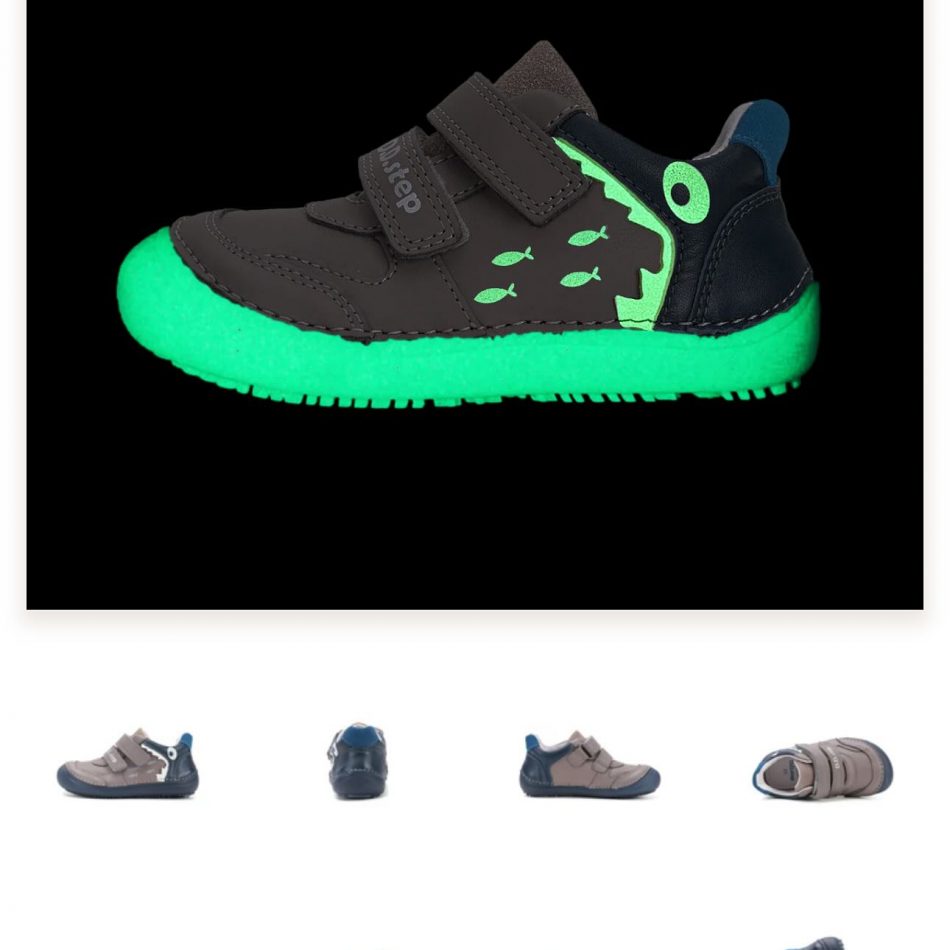 Glow in the dark shoes -Pantofi bebelusi model barefoot -baieti