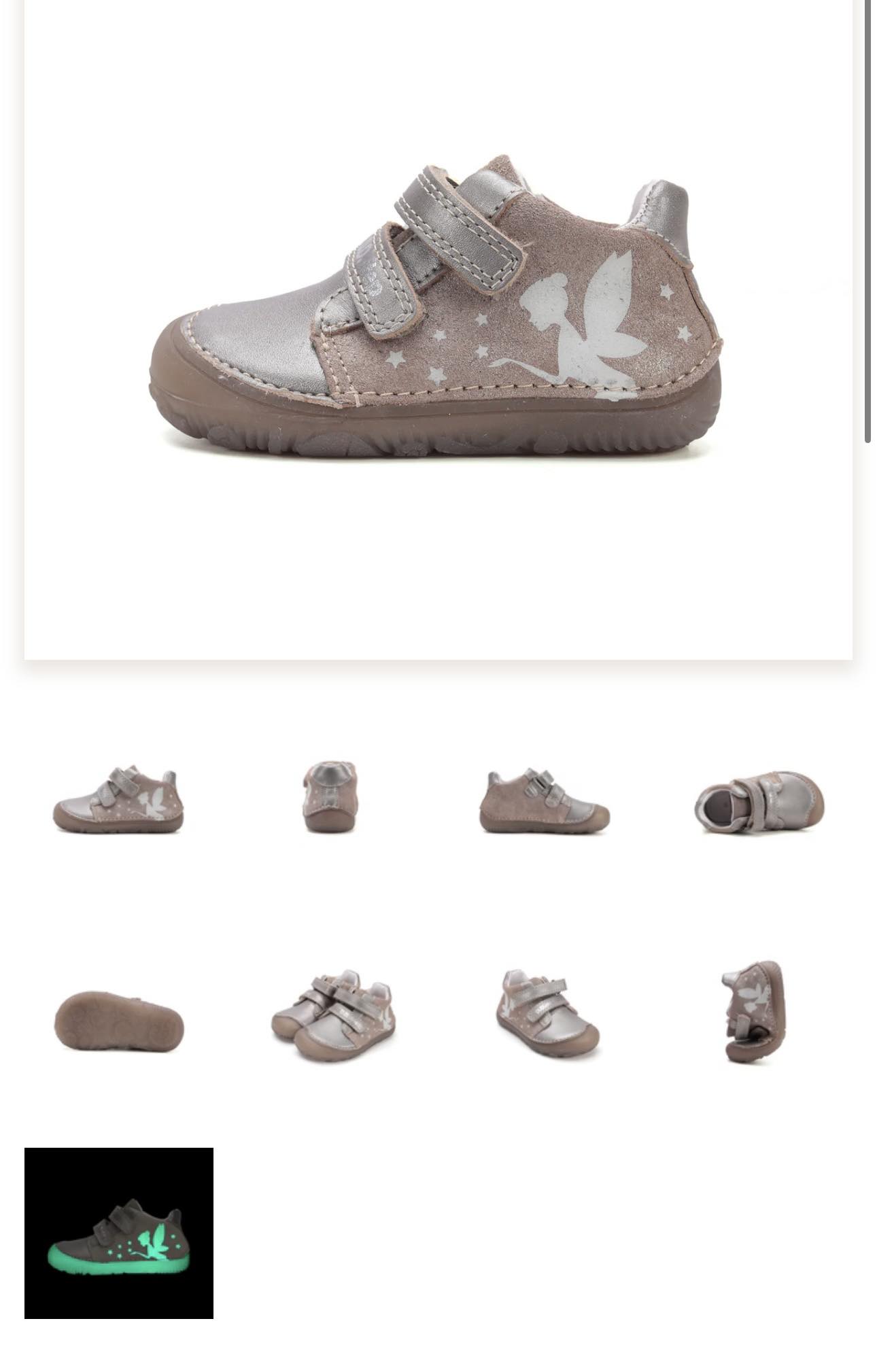 Glow in the dark shoes -Pantofi copii model barefoot -fete