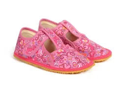 Papucei barefoot de interior, material textil