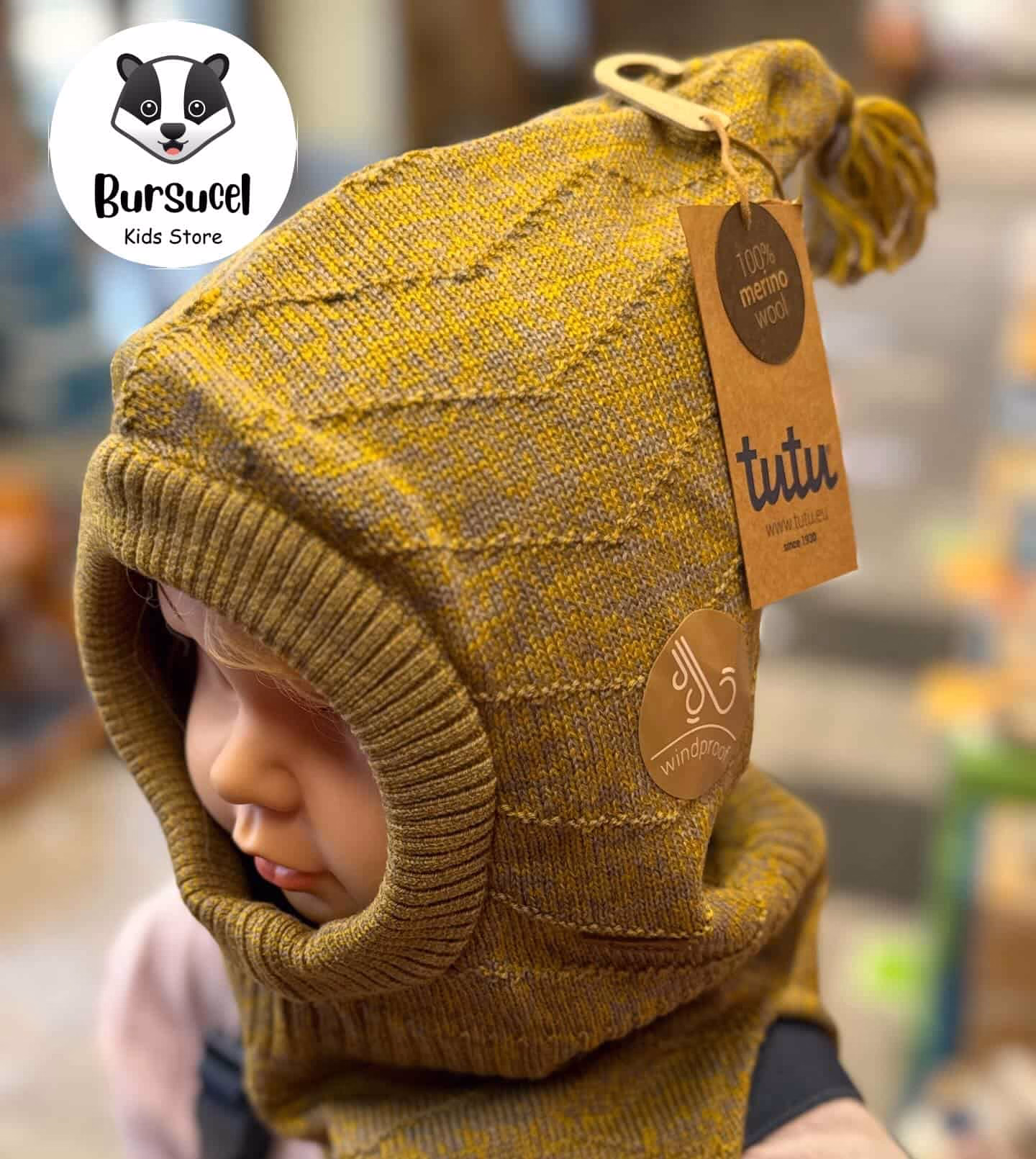 Cagula lana merinos pentru copii, made in Polonia , brand TUTU
