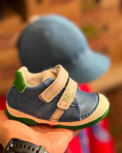 Pantofiori DDSTEP primii pasi fetite piele naturala  model lat in fata