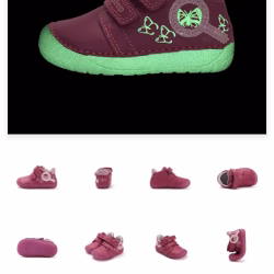 Pantofi bebelusi model barefoot waterproof -roz