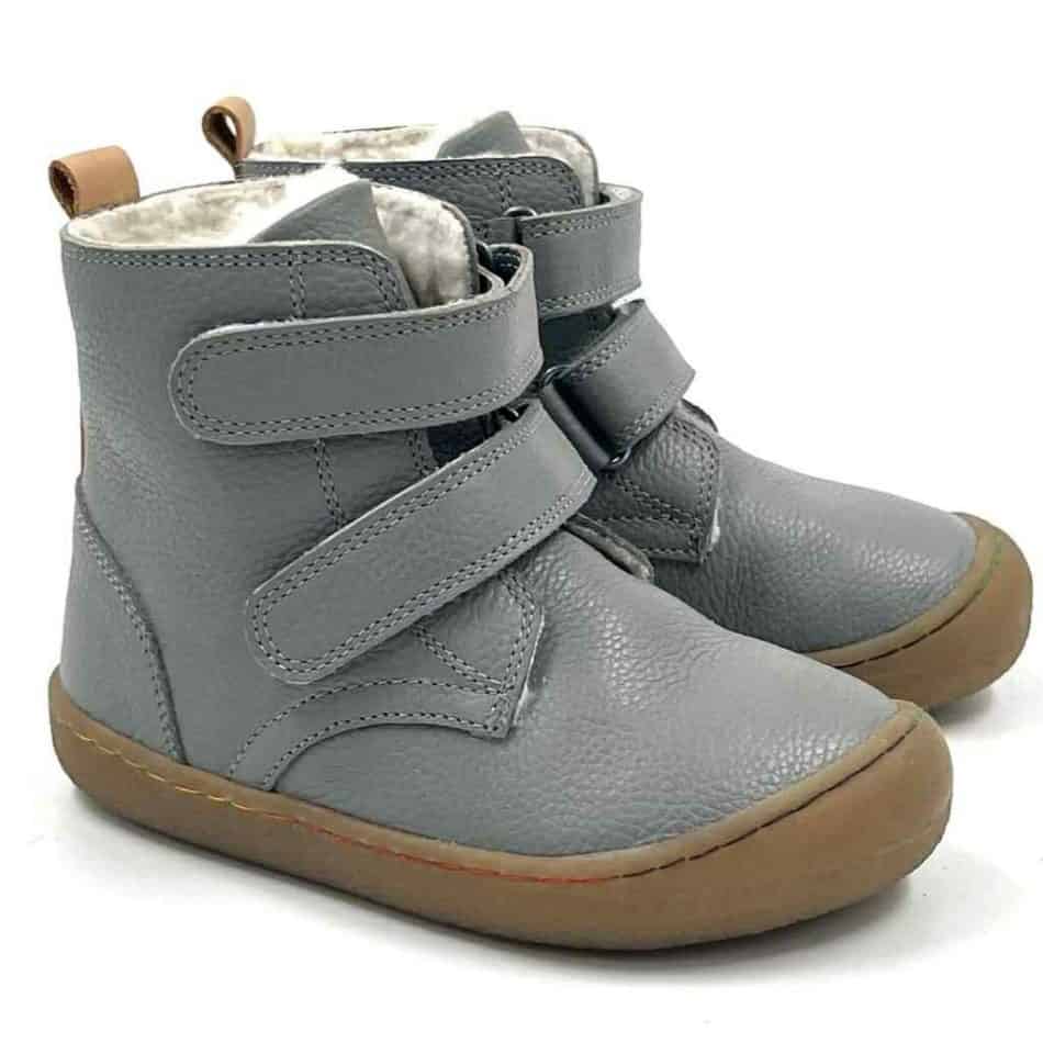 Ghete de iarnă MINIMUS  din piele,model barefoot,copii.